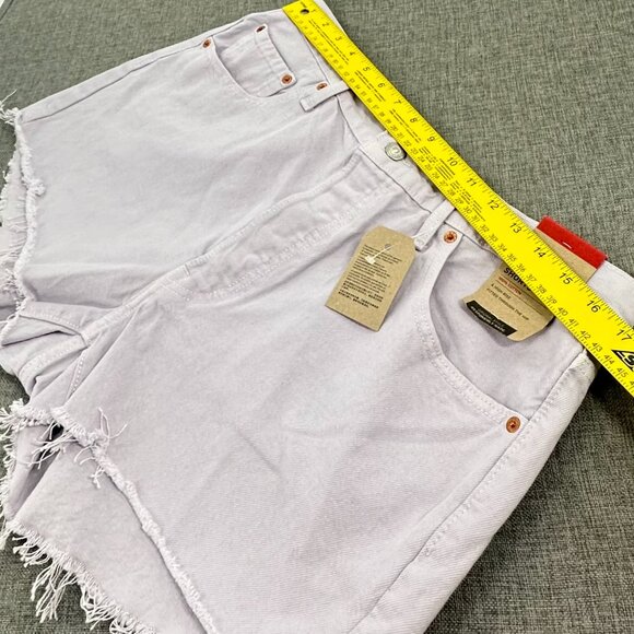 NEW! Levi's 501 High Rise‎ Shorts Light Lilac Cut Offs MSRP: $59.50 100% Cotton - Picture 8 of 11